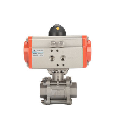 qualità General DN32 1 1/4" Pneumatic Operated Connection 2Way Threaded Ball Valve fabbrica